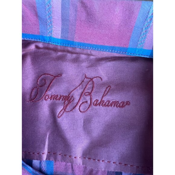 Tommy Bahama Men's Red Plaid Short-Sleeve Button-Up Shirt XL - Picture 5 of 16